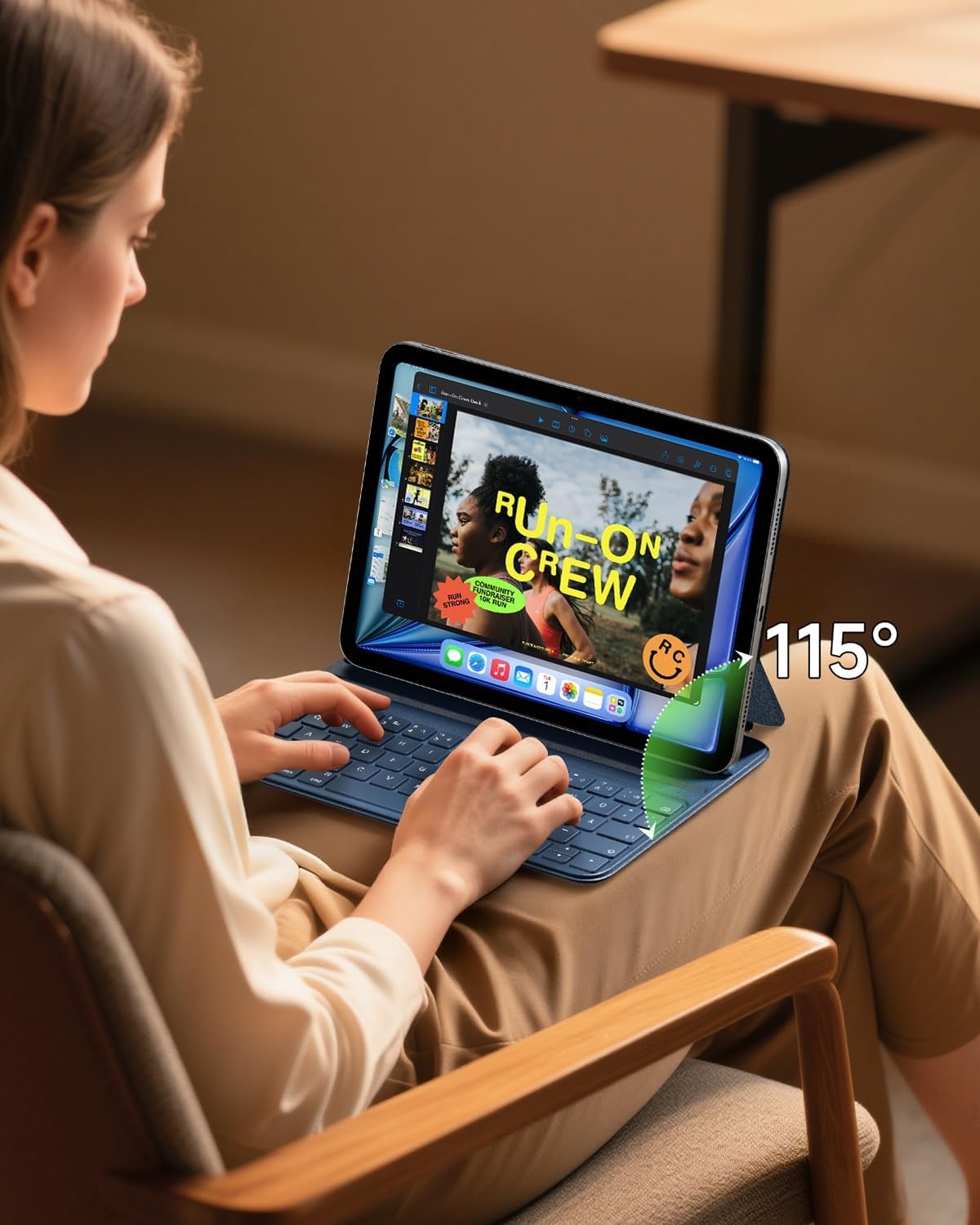 Toetsenbord hoes Zwart Slank voor iPad Air 10.9 inch en iPad Pro 11 inch