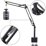 Microfoon Boom Arm Standaard Verstelbaar Inklapbaar Overhead met 5/8" 1/4" Adapter voor Blue Yeti HyperX Razer Fifine