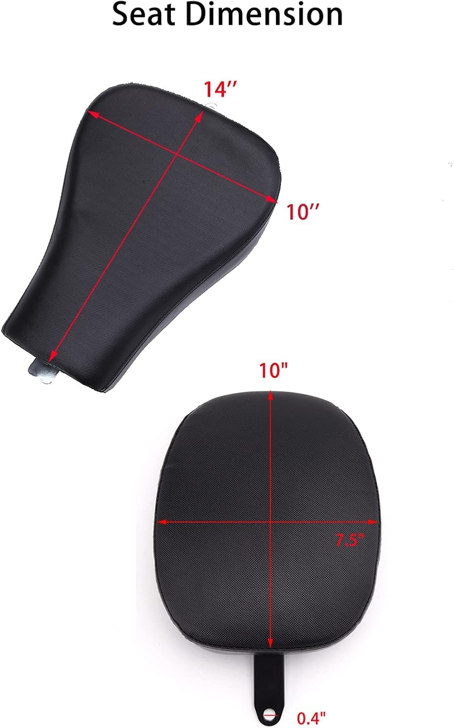 Motorstoel set solozadel & passagierskussen Zwart voor Harley-Davidson Sportster 48 72 883 1200