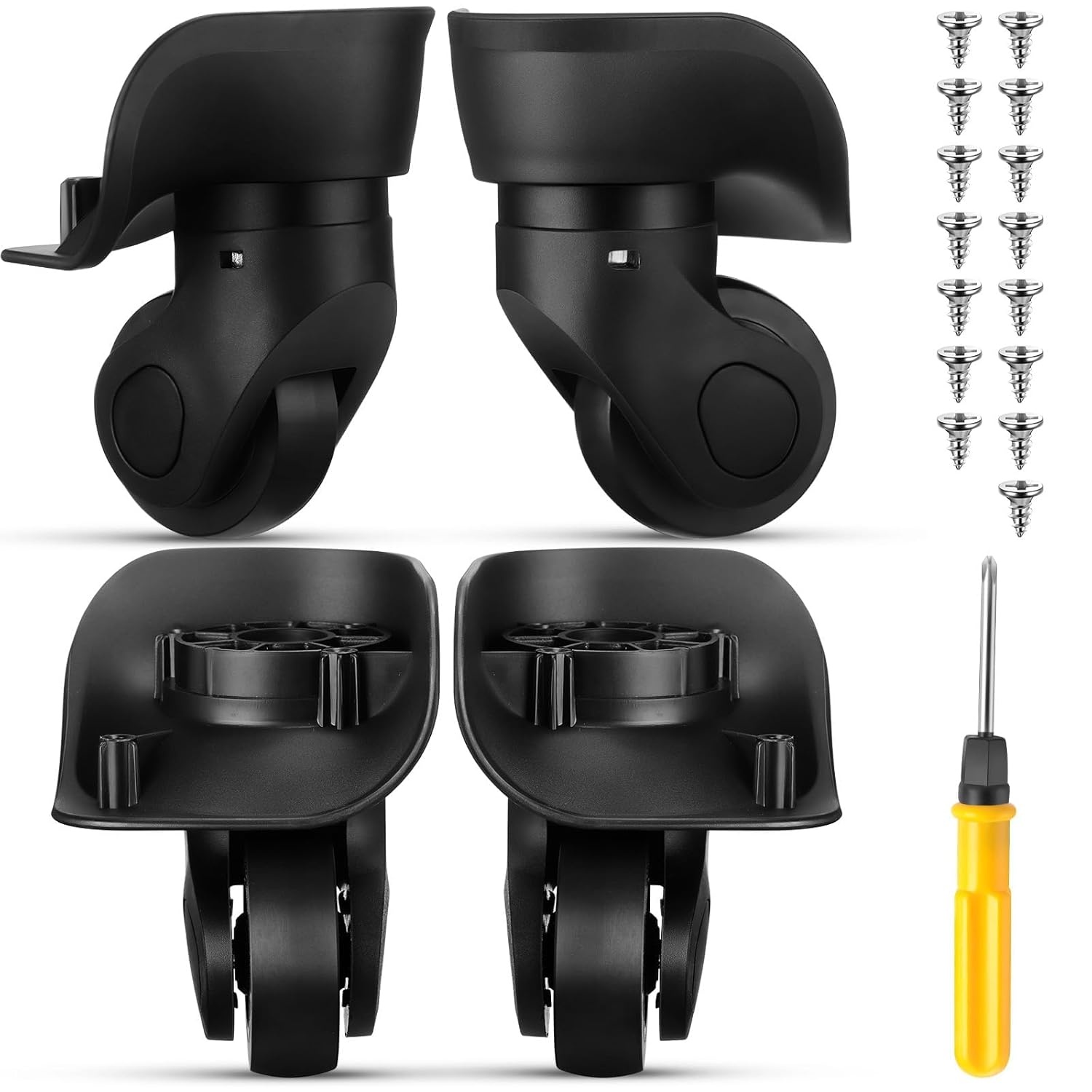 Koffer Reservewielen Universeel - 1 Paar Zwenkwielen voor Zachte & Harde Koffers