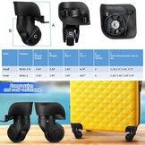 Koffer Reservewielen Universeel - 1 Paar Zwenkwielen voor Zachte & Harde Koffers