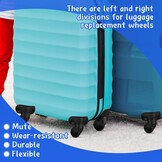 Koffer Reservewielen Universeel - 1 Paar Zwenkwielen voor Zachte & Harde Koffers