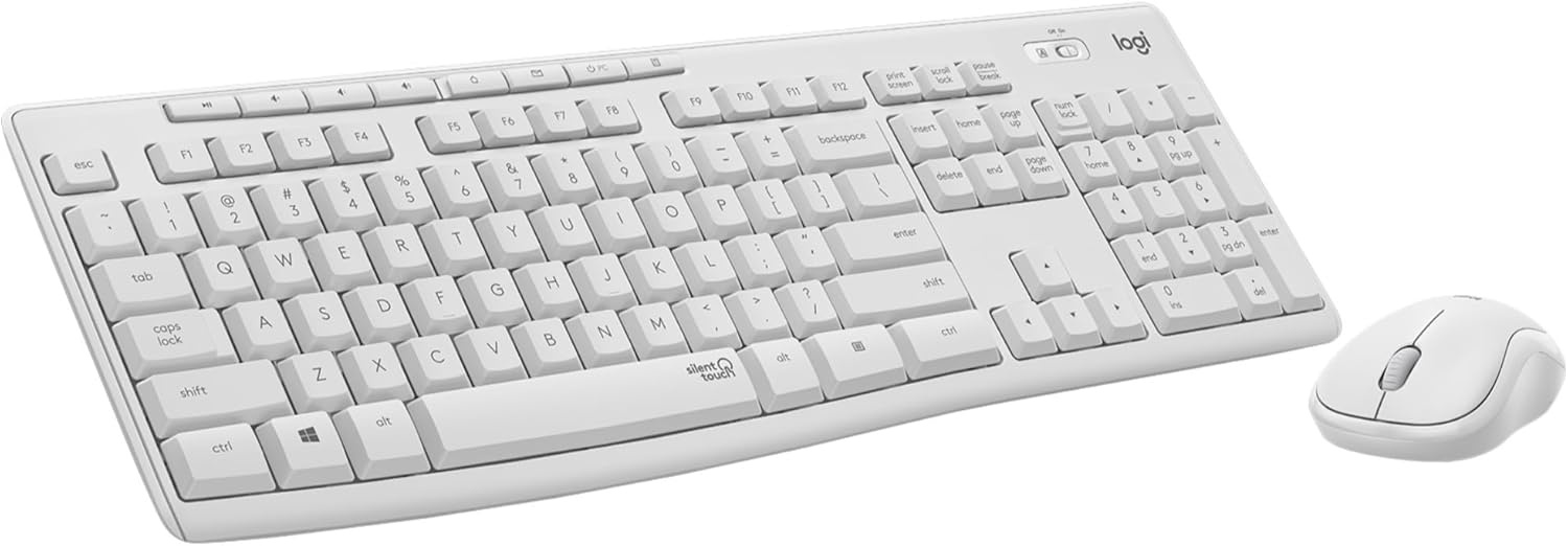 Draadloze toetsenbord en muis set stil zwart Duitse QWERTY SilentTouch 2,4 GHz 10m bereik
