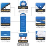 Rechthoekige Slaapzak 2-persoons Koppelbaar Flanel Extra Breed 3 Seizoenen 5-25 °C Lichtgewicht Waterdicht