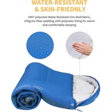 Rechthoekige Slaapzak 2-persoons Koppelbaar Flanel Extra Breed 3 Seizoenen 5-25 °C Lichtgewicht Waterdicht