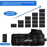 Verstelbare Enkelgewichten 1-3 lbs per paar Dames Heren voor Krachttraining, Fitness, Wandelen, Hardlopen, Fysiotherapie