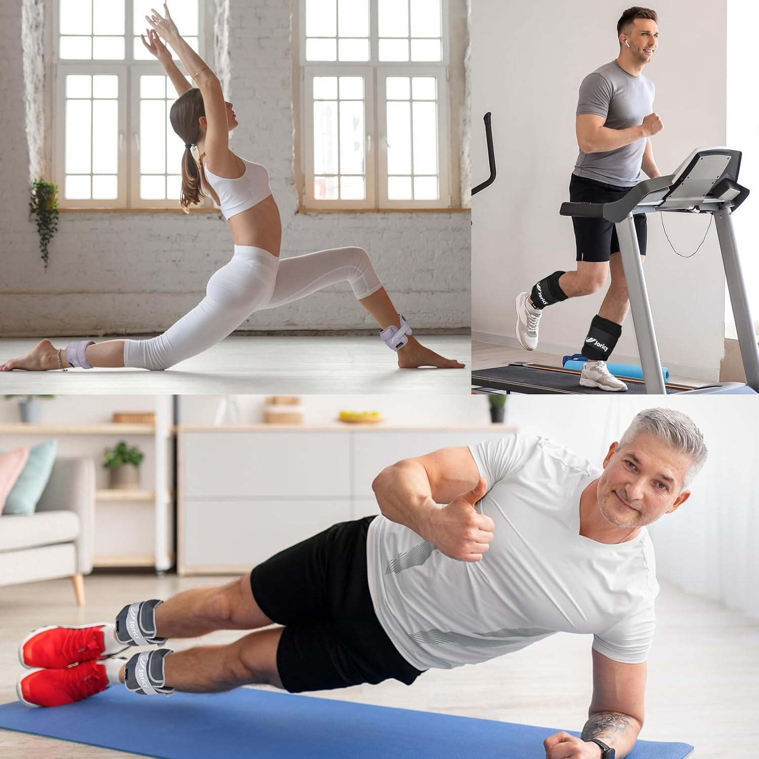 Verstelbare Enkelgewichten 1-3 lbs per paar Dames Heren voor Krachttraining, Fitness, Wandelen, Hardlopen, Fysiotherapie