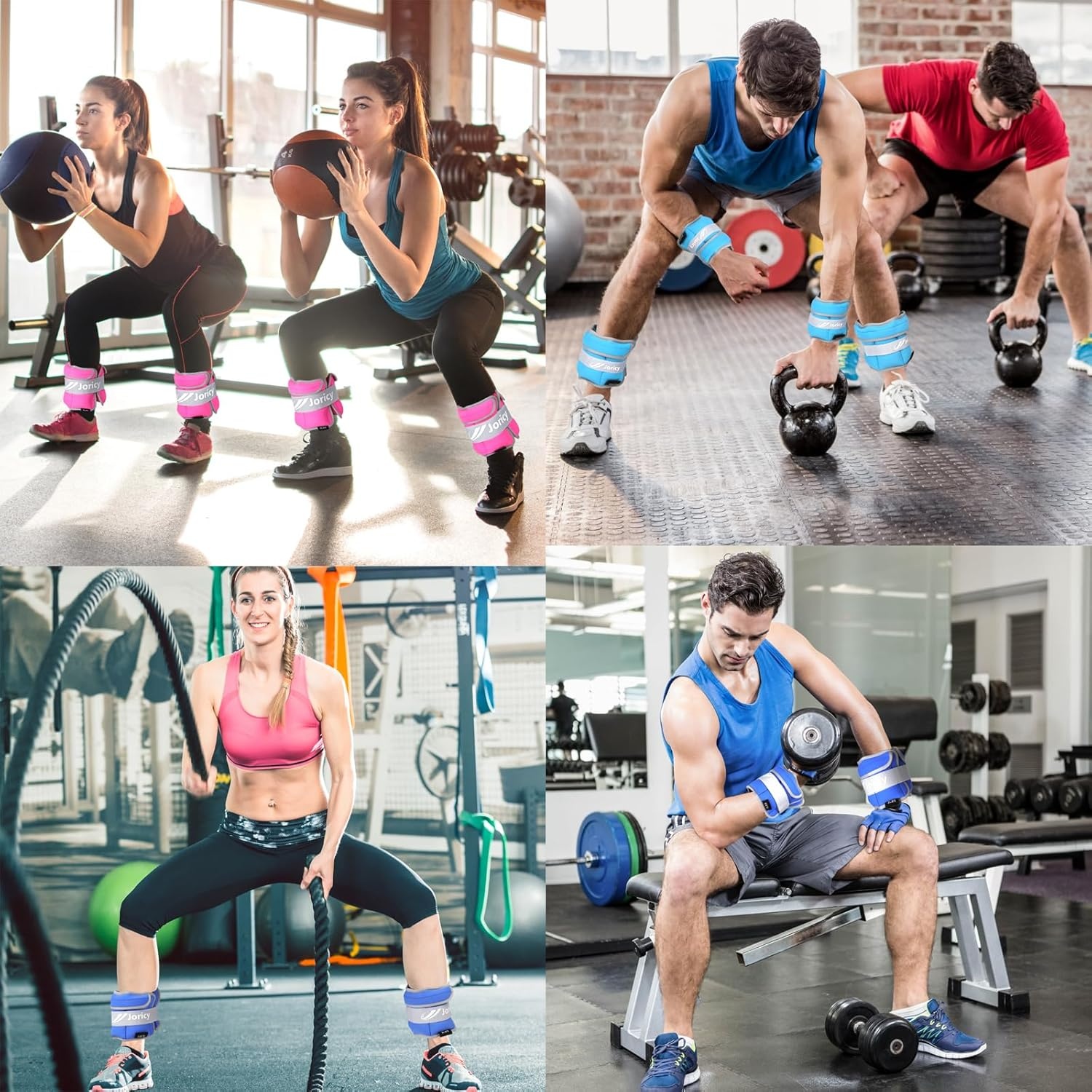 Verstelbare Enkelgewichten 1-3 lbs per paar Dames Heren voor Krachttraining, Fitness, Wandelen, Hardlopen, Fysiotherapie