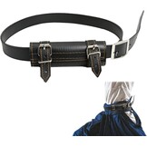 Katana Zwaardriem Zwart Leer Verstelbaar Robuust Comfortabel voor Cosplay, Samoerai & Re-enactment