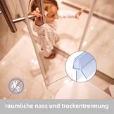 Douchedeur reserveafdichting 70 cm transparant 2 stuks voor 4/5/6 mm glas waterdicht met 12.5 mm lip