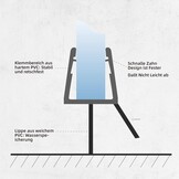 Douchedeur reserveafdichting 70 cm transparant 2 stuks voor 4/5/6 mm glas waterdicht met 12.5 mm lip