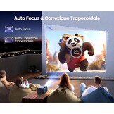 WiMiUS 4K Beamer met Autofocus, 6D Keystone, WiFi 6 & Bluetooth 5.2 - Officieel Netflix & Dolby