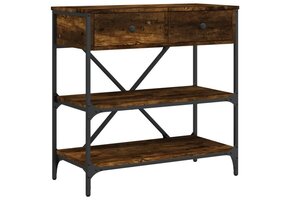 Wandtafel 75x34,5x75 cm Bewerkt Hout Gerookt Eiken - 51% Korting!