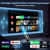 Mini-beamer, 4K-projector, Full HD 1080P met wifi 6 en Bluetooth 5.2, Android draagbare projector, 270 graden draaibaar, met automatische trapeziumcorrectie voor pc/HDMI/USB, met muis en