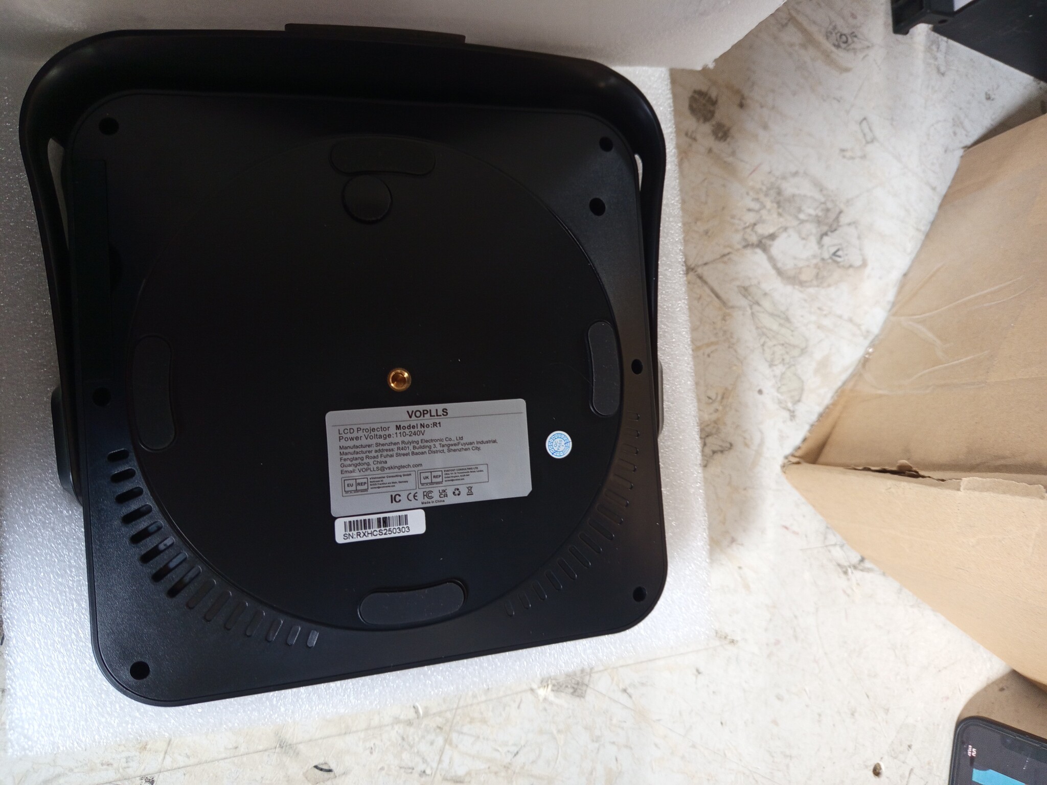 VOPLLS Mini Projector 4K Full HD 1080P 23000L - WiFi 6, Bluetooth met 360° Rotatie en Autofocus