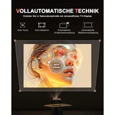 VOPLLS Mini Projector 4K Full HD 1080P 23000L - WiFi 6, Bluetooth met 360° Rotatie en Autofocus