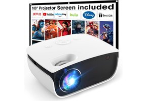 Mini Beamer Projector 7500 Lumen 1080p + Scherm (54% Korting)