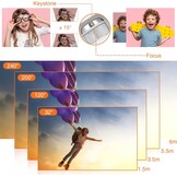 Mini-beamer, 7500 lumen, mini-projector, ondersteunt 1080p Full HD [projectiescherm inbegrepen], draagbare retroprojector, compatibel met iOS/PS5/Android/tv-stick enz., USB