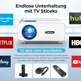 Beamer, Full HD 1080P Native 15.000 lumen 5G WiFi Bluetooth beamer, 4K ondersteund, mini-led-beamer, thuisbioscoop, 300 inch display, compatibel met iOS/Android/tv-stick/laptop/PS5 (tas inbegrepen)