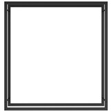 vidaXL Haardhoutrek Staal Matzwart - 110x28x116cm (76% korting)