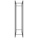 vidaXL Haardhoutrek Staal Matzwart - 110x28x116cm (76% korting)