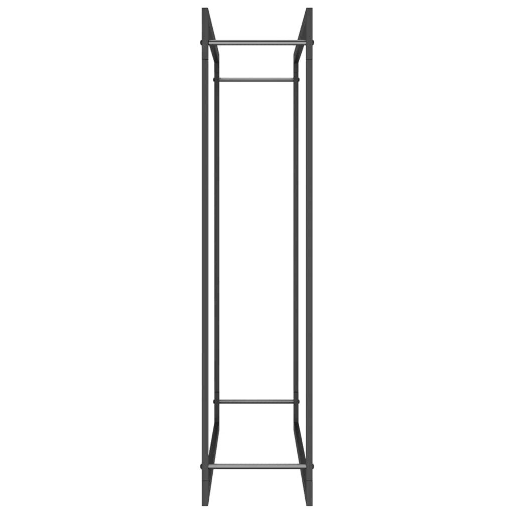 vidaXL Haardhoutrek Staal Matzwart - 110x28x116cm (76% korting)