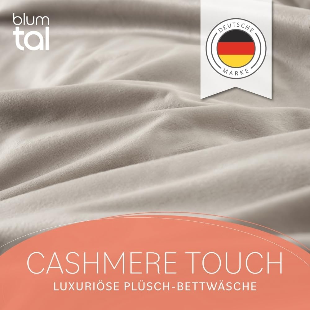 50% Korting: Warm Taupe Dekbedovertrek Pluche Fleece 135x200cm