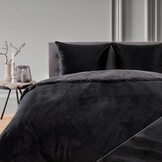 Dekbedovertrekset Microvezel Teddy-Fleece 155x220 cm, zacht & warm, met 2 kussenslopen 80x80 cm, Oeko-Tex gecertificeerd