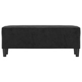 Retrotje: Zwart Fluweel Bankje 100x35x41 cm - 34% Korting!