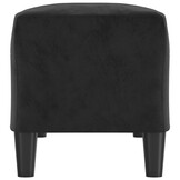 Retrotje: Zwart Fluweel Bankje 100x35x41 cm - 34% Korting!