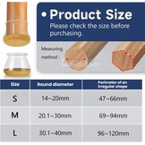 43% KORTING: Siliconen Stoelpootdoppen - Transparant, Vilt, 16 st.