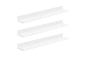 Zwevende Wandplank Set Wit (3x 80x10cm) - 50% Korting