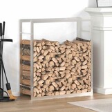 vidaXL Haardhoutrek 80x28x86 cm RVS - 59% Korting