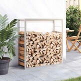 vidaXL Haardhoutrek 80x28x86 cm RVS - 59% Korting