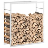 vidaXL Haardhoutrek 80x28x86 cm RVS - 59% Korting