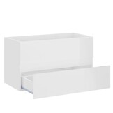 Wastafelkast Hoogglans Wit Bewerkt Hout 80cm - 85% Korting
