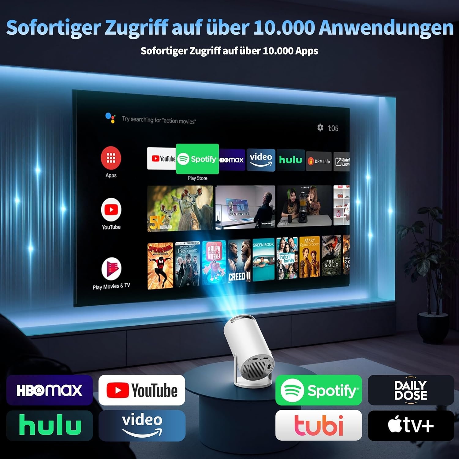 Mini-beamer Full HD 1080P | 34% Korting