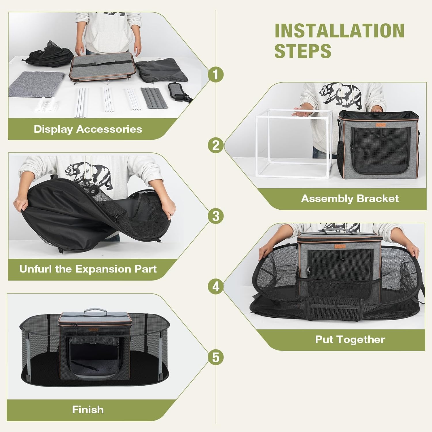 360° Uitbreidbare Hondentransporttas (Grijs) - 57% Korting!