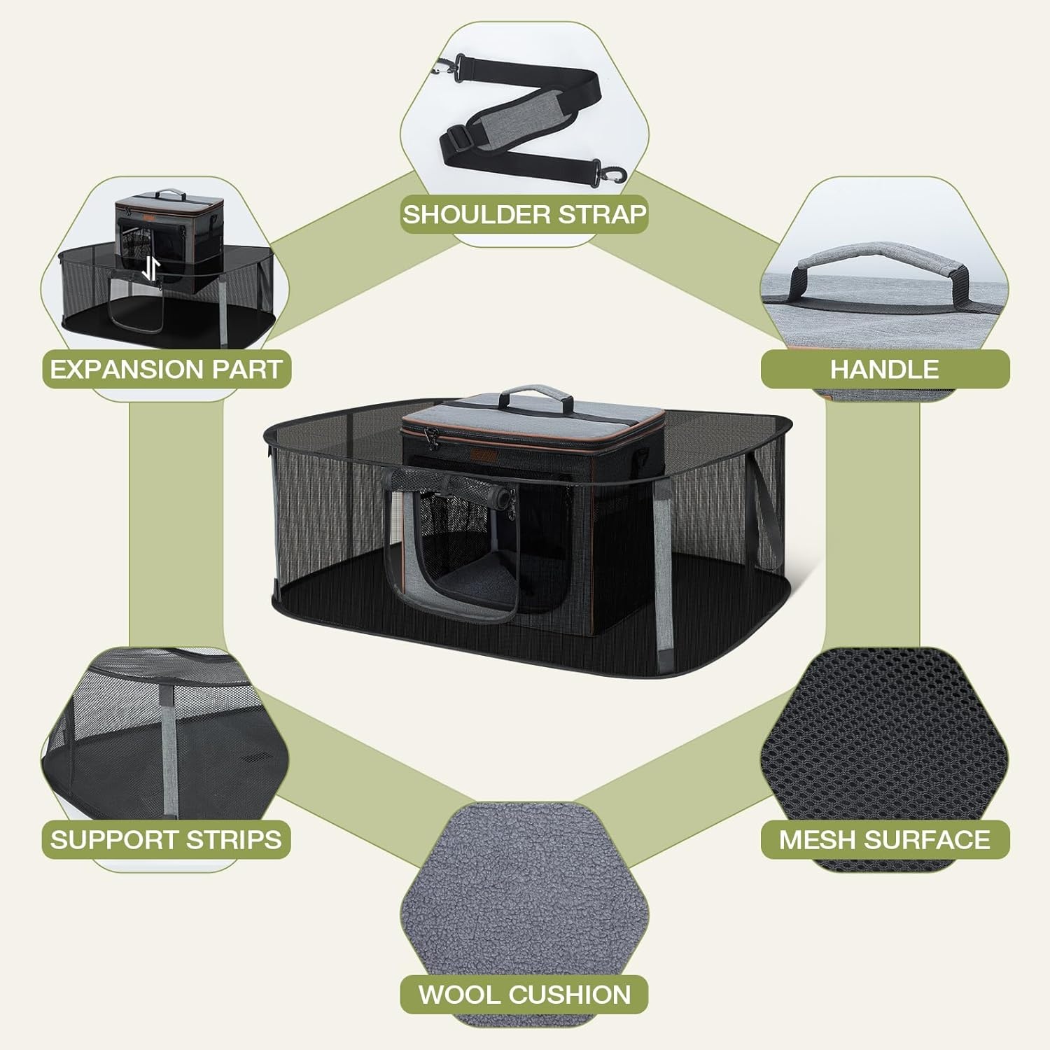 360° Uitbreidbare Hondentransporttas (Grijs) - 57% Korting!