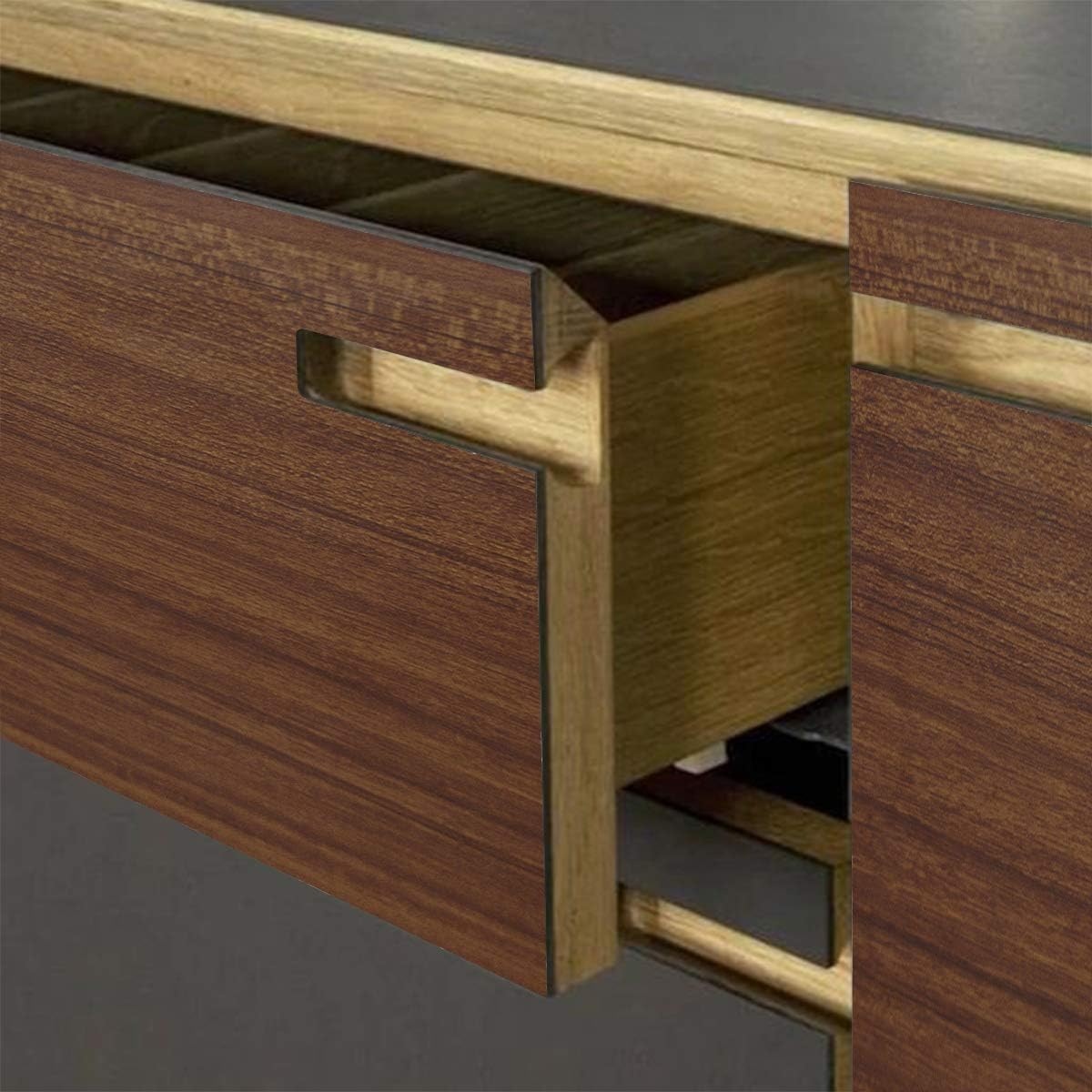 Zelfklevende Meubelfolie Notenhout Bruin (60x500cm) - 62% Korting