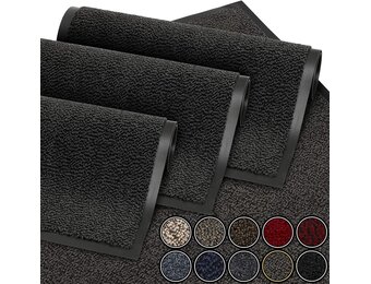 Deurmat Zwart Antraciet 90x150cm - 52% Korting!