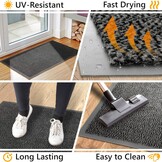 Deurmat Zwart Antraciet 90x150cm - 52% Korting!