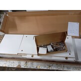 TV-meubel bewerkt hout wit - 100x30x30 cm - 70% Korting