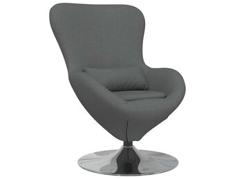 vidaXL Eivormige Stoel Donkergrijs Stof - 57% Korting