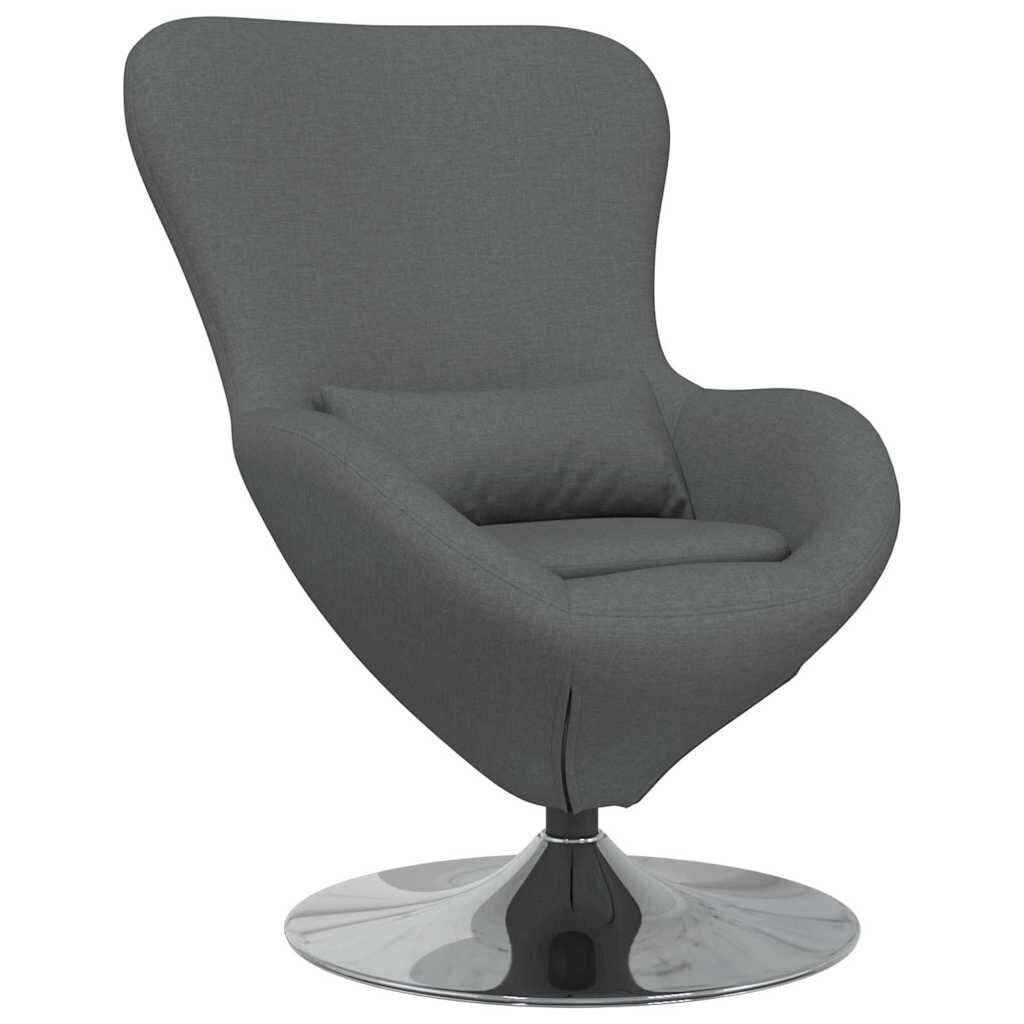 vidaXL Eivormige Stoel Donkergrijs Stof - 57% Korting