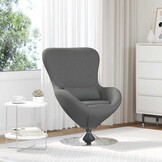 vidaXL Eivormige Stoel Donkergrijs Stof - 57% Korting