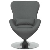 vidaXL Eivormige Stoel Donkergrijs Stof - 57% Korting