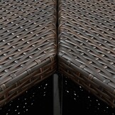 Hoekbartafel 100x50x105cm Poly Rattan Bruin - 61% Korting!