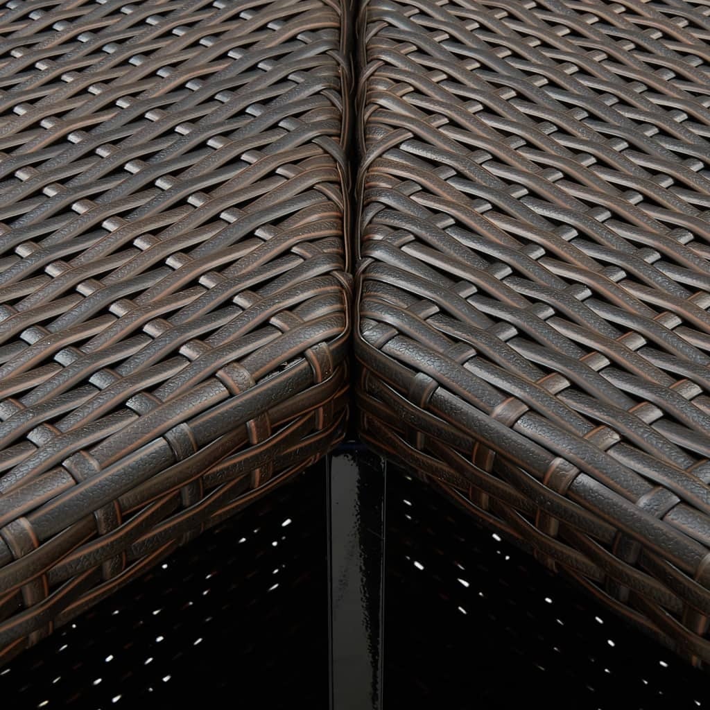 Hoekbartafel 100x50x105cm Poly Rattan Bruin - 61% Korting!