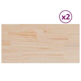2x Grenenhouten Tafelblad Rechthoekig 60x30 cm - 54% Korting!